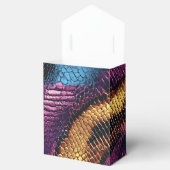 Paarse, gouden en blauwe slangenhuid bedankdoosjes (Geopend)
