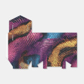 Paarse, gouden en blauwe slangenhuid bedankdoosjes (Uitgevouwen)