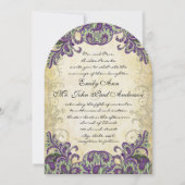 Paarse gouden en groene voetgangersweddenschappen kaart (Voorkant)