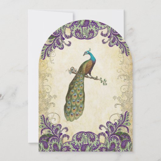 Paarse gouden en groene voetgangersweddenschappen kaart (Achterkant)