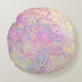 Paarse gouden en roze textuur marmeren look rond kussen