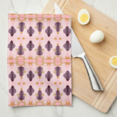 Paarse gouden en roze theedoek (Quarter Fold)