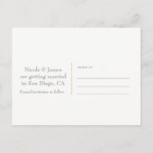 Paarse gouden en witte Marokkaanse bruiloft Bewaar Aankondigingskaart (Achterkant)