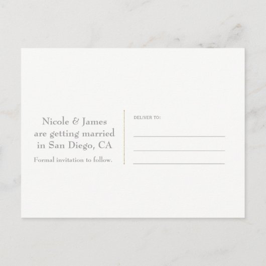 Paarse gouden en witte Marokkaanse bruiloft Bewaar Aankondigingskaart (Achterkant)