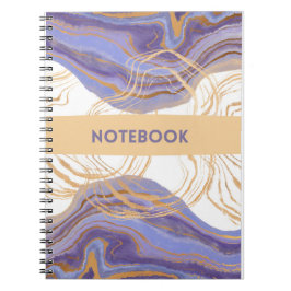 paarse, gouden en witte notitieboek 