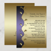 Paarse gouden en zwarte zwembroeken kaart (Voorkant / Achterkant)