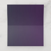 Paarse & Gouden Esthetiek Bloemen Bruiloft Retour  Plaatskaartje (Binnenkant ongevouwen)