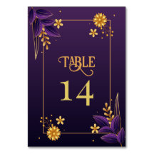 Paarse & gouden esthetiek bloemenbruiloft