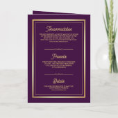 Paarse gouden etnische olifant Indiase QR code bru (Achterkant)