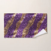 Paarse gouden fonkeling glitter bad handdoek (Handdoek)