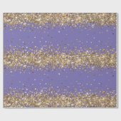Paarse gouden fonkeling glitter cadeaupapier (Vlak)