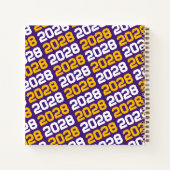 Paarse & Gouden Foto Afstuderen Guestbook Notitieboek (Achterkant)