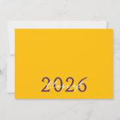 Paarse & gouden foto Filmstrip Afstudeerder Aankon Kaart (Achterkant)