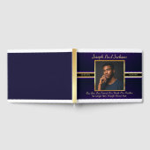 Paarse gouden foto gedenkteken gastenboek (Volledig)