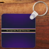 Paarse gouden foto gedenkteken sleutelhanger (Achterkant)