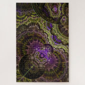 paarse gouden fractal puzzel (Verticaal)