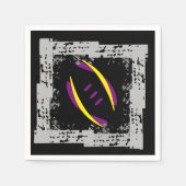 Paarse/gouden gele/zwarte luiers servetten (Voorkant)