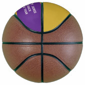 Paarse gouden gepersonaliseerde basketbal (Rechts)