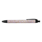 Paarse Gouden Glam Leopard Print Pen (Bovenkant)