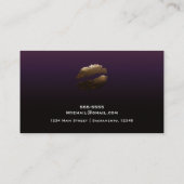 Paarse gouden glans lippen lippenstift make-up gla visitekaartje (Achterkant)