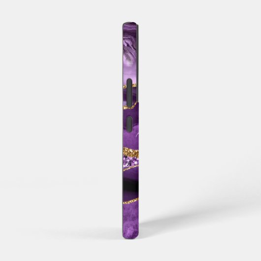 Paarse Gouden Glitter Aangepaste Jouw naam Geperso Samsung Galaxy Hoesje (Rechterkant)