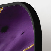 Paarse gouden glitter aangepaste naam pickleball p paddle (Links Detail)