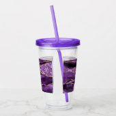 Paarse Gouden Glitter Acryl Tumbler Aangepaste Naa Acryl Drinkbeker (Links)
