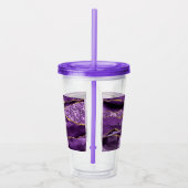 Paarse Gouden Glitter Acryl Tumbler Aangepaste Naa Acryl Drinkbeker (Rechts)