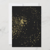 Paarse gouden glitter Bachelorette Party Uitnodigi Kaart (Achterkant)