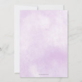 Paarse gouden glitter bloemenjurk quinceañera kaart (Achterkant)