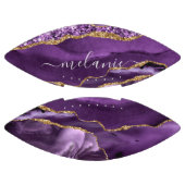 Paarse Gouden Glitter Football met Aangepaste Naam (Panelen)