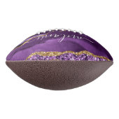 Paarse Gouden Glitter Football met Aangepaste Naam (Gedraaid 90)