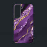 Paarse Gouden Glitter Gift Jouw naam gepersonalise Samsung Galaxy Hoesje<br><div class="desc">Samsung Galaxy-Hoesjes of iPhone-hoesjes met Agaat Paarse Violet Gouden Glitter Geode Aangepaste Naam Sparkle Marmer Gepersonaliseerde Verjaardag - Jubileum of huwelijkscadeau / Suppliest - Jouw naam toevoegen - Tekst of Verwijderen - Maak uw speciale cadeau - Formaat wijzigen en verplaatsen of verwijderen en tekst / onderdelen toevoegen met het gereedschap...</div>