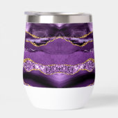 Paarse gouden glitter marmer aangepaste naam (Rechts)