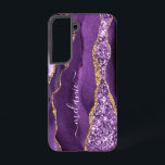 Paarse Gouden Glitter Marmer Aangepaste Naam Perso Samsung Galaxy Hoesje<br><div class="desc">Samsung Galaxy-Hoesjes of iPhone-hoesjes met Agaat Paarse Violet Gouden Glitter Geode Aangepaste Naam Sparkle Marmer Gepersonaliseerde Verjaardag - Jubileum- of huwelijkscadeau / Suppliest - Jouw naam toevoegen - Tekst of Verwijderen - Maak uw speciale cadeau - Formaat wijzigen en verplaatsen of verwijderen en tekst / elementen toevoegen met aanpassingsgereedschap. Ontwerp...</div>