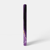 Paarse Gouden Glitter Marmer Aangepaste Naam Perso Samsung Galaxy Hoesje (Linkerkant)