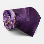 Paarse gouden glitter marmeren aangepaste naam Str Stropdas (Opgerold)