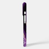 Paarse Gouden Glitter Marmeren iPhone Case Aangepa (Achterkant / Links)