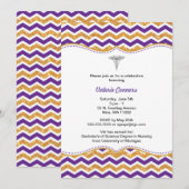 Paarse & Gouden Glitter Nurse Afstuderen RN BSN Kaart (Voorkant / Achterkant)