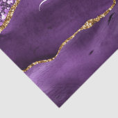 Paarse Gouden Glitter Op Maat Gemaakte Naam Tissue Tissuepapier (Detail)