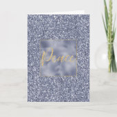 Paarse Gouden Glitter Peace Kaart (Voorkant)