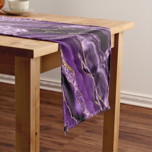 Paarse Gouden Glitter Tafelloper (Voorbeeld)