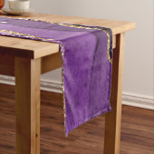 Paarse Gouden Glitter Tafelloper met aangepaste na (Voorbeeld)