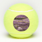 Paarse Gouden Glitter Tennisballen met aangepaste  (Achterkant)
