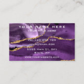 Paarse Gouden Glitter Visitekaartje Ontwerp Uw Eig (Voorkant)