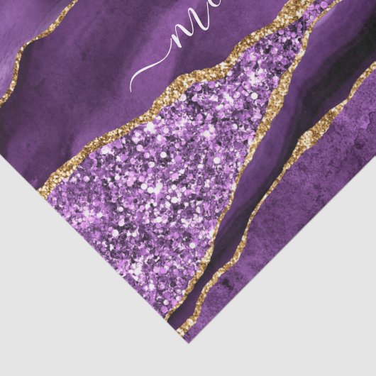 Paarse Gouden Glitter Weefselpapier met Aangepaste Tissuepapier (Detail)