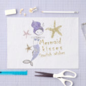 Paarse & Gouden Glitter Zeemeermin Verjaardagsfees Tissuepapier (Craft)