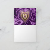 Paarse gouden hart Kaart (Binnen)