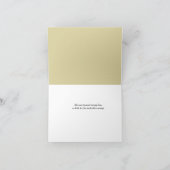 Paarse gouden harten Christelijk Cross Wedding Bedankkaart (Binnen)