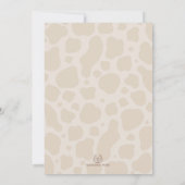 Paarse Gouden Heilige Koe Boho Pampas Meisje Baby  Kaart (Achterkant)